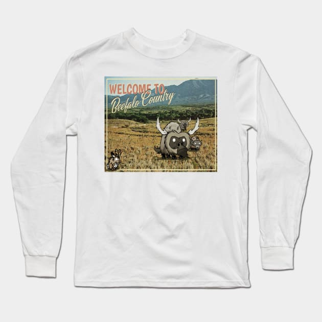 Welcome to Beefalo Country - Don't Starve Fan Art Long Sleeve T-Shirt by elevens.design